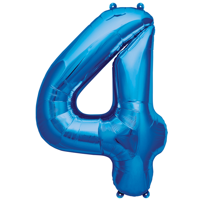 Zahlenballon Blau XL - 4