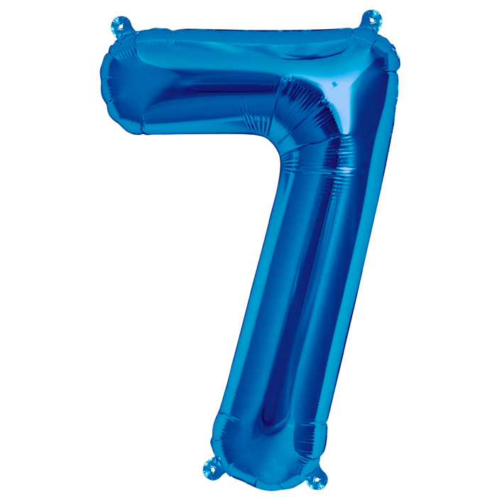 Zahlenballon Blau XL - 7