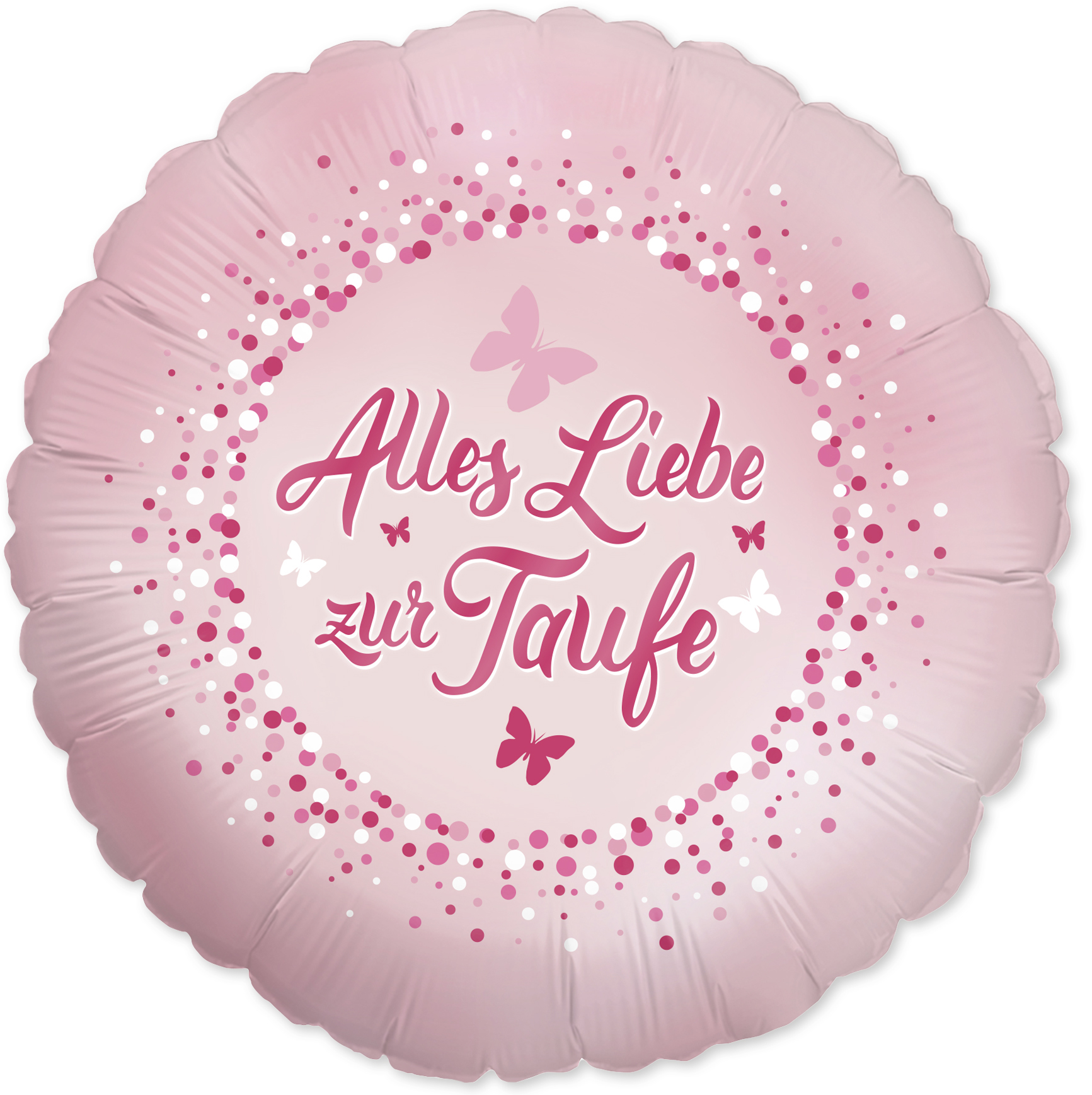 Folienballon Alles Liebe zur Taufe rosa - 71223