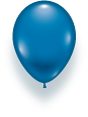 Latexballon blau - 1 Stück - Größe 11'